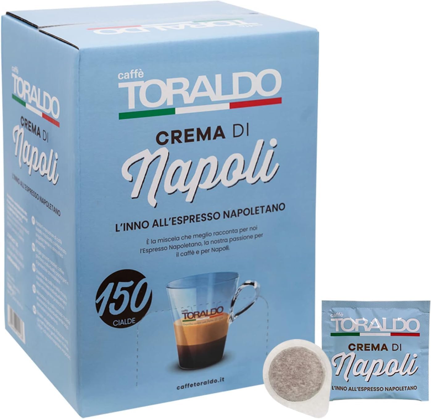 Caffè Toraldo Miscela CREMA DI NAPOLI 150 Cialde