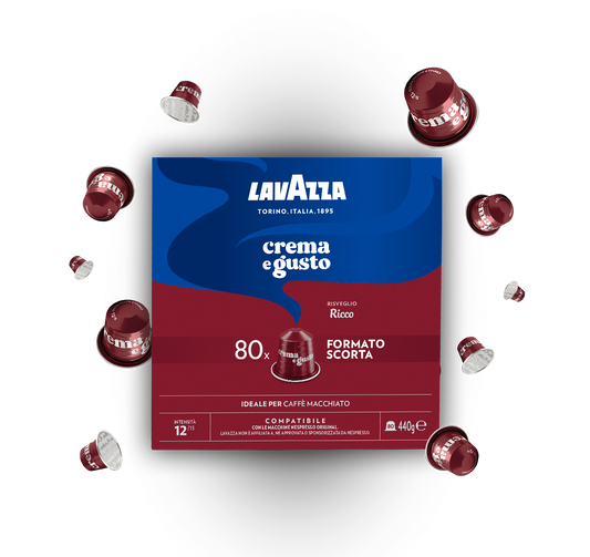 Lavazza Nespresso Alluminio Crema E Gusto RICCO 80 Capsule