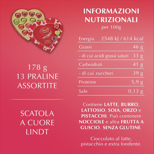 Lindt Lindor scatola cuore assortita 178 g