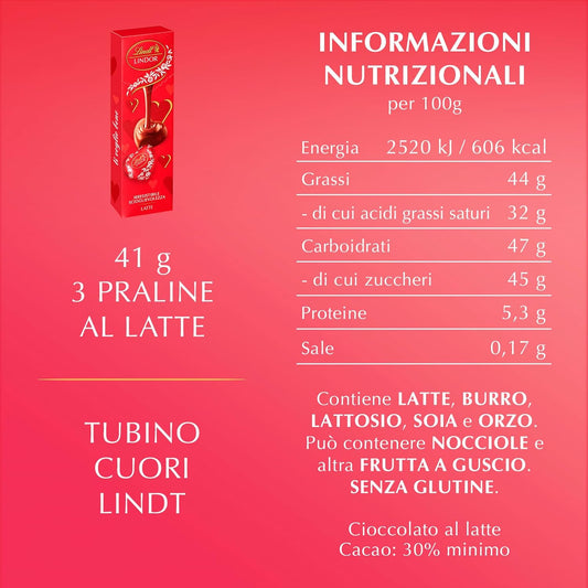 Lindt LINDOR Tubino Cuori al Cioccolato al Latte 41g