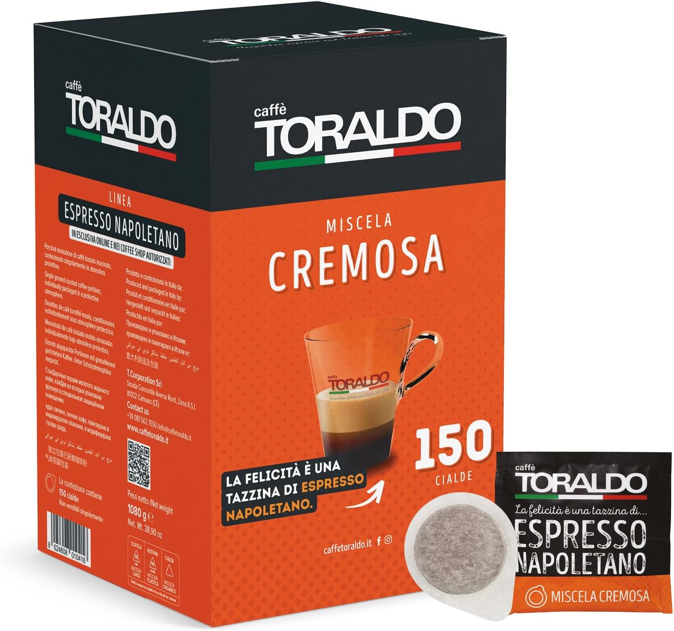 Caffè Toraldo Miscela CREMOSA 150 Cialde