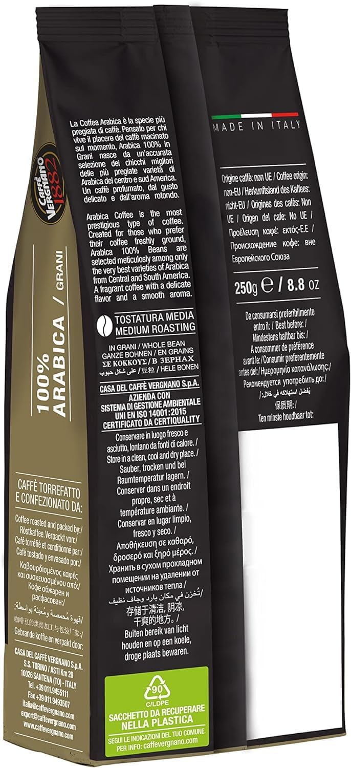 Caffè Vergnano in Grani 100% ARABICA 250 gr