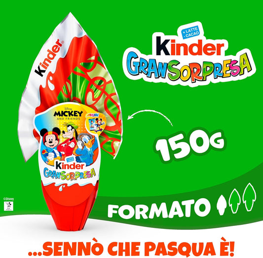 Kinder GranSorpresa Mickey and Friends 150 gr Uovo di Pasqua
