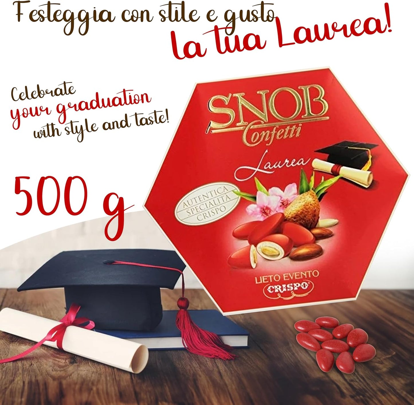 Crispo Confetti Snob Rossi Lieto Evento 500 gr