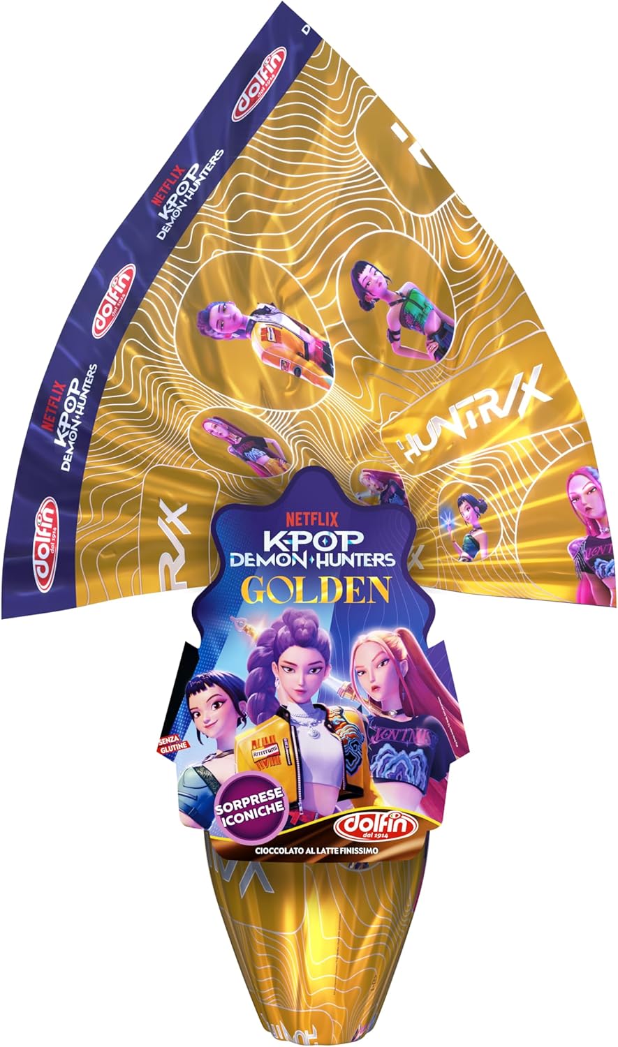 Dolfin K-POP Demon Hunters Golden 250 gr Uovo di Pasqua