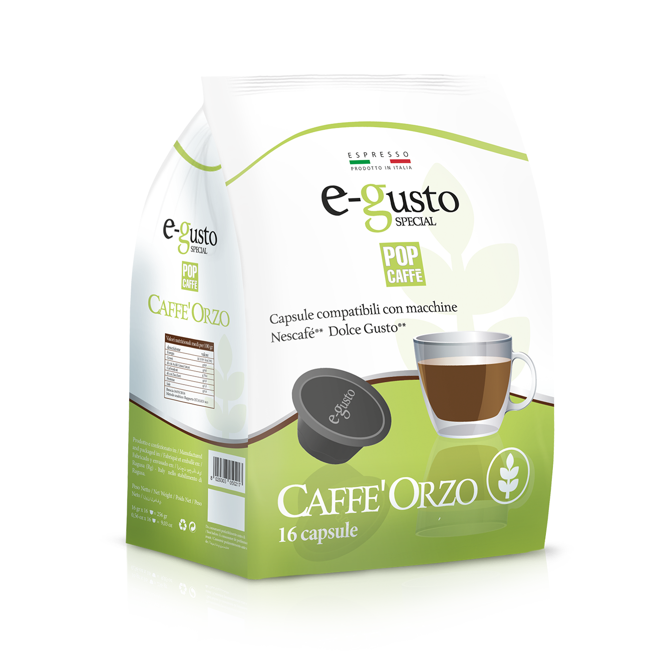 Pop Caffè E-Gusto ORZO 16 Capsule