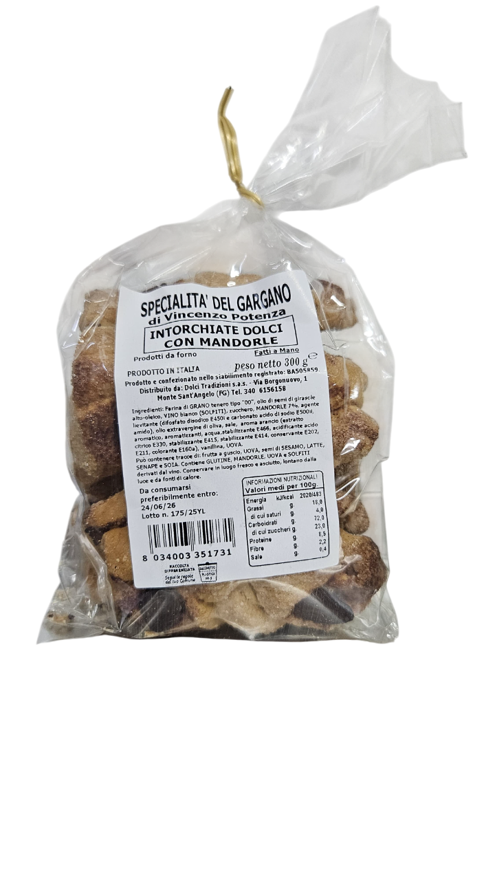 Intorchiate Dolci con Mandorle 300 Gr.