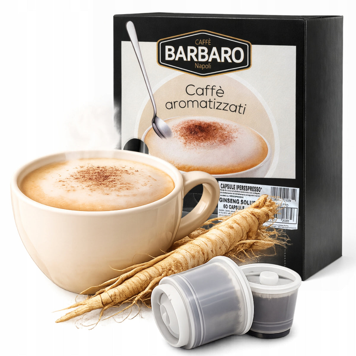 Barbaro Caffè Ginseng Solubile 60 Capsule Iperespresso