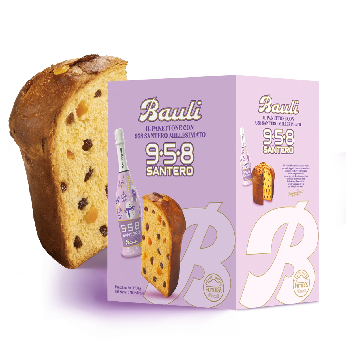 Bauli Il Panettone con Santero 958 Millesimato 700 gr + 75 cl