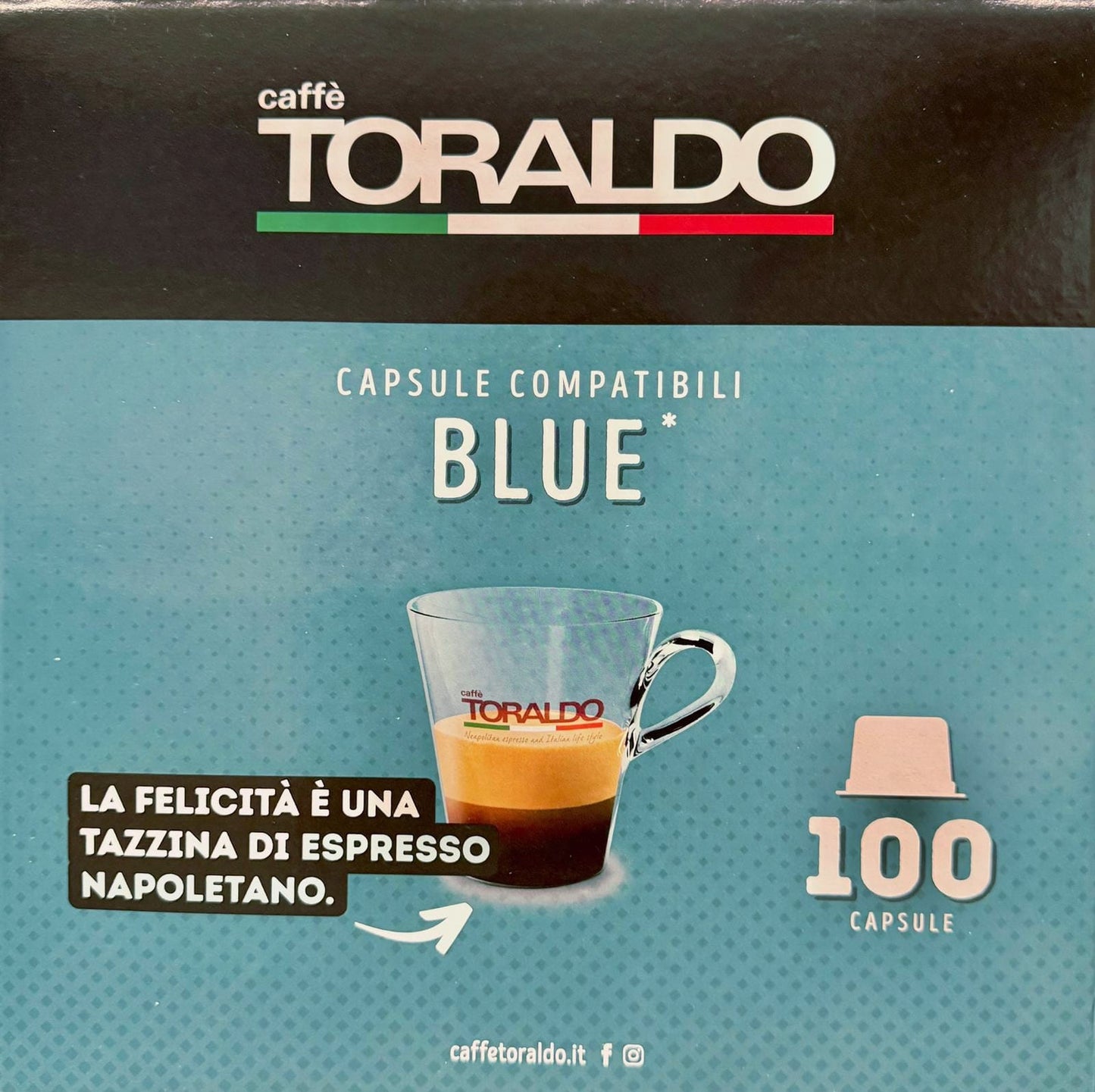 Caffè Toraldo Blue Miscela CREMOSA 100 Capsule