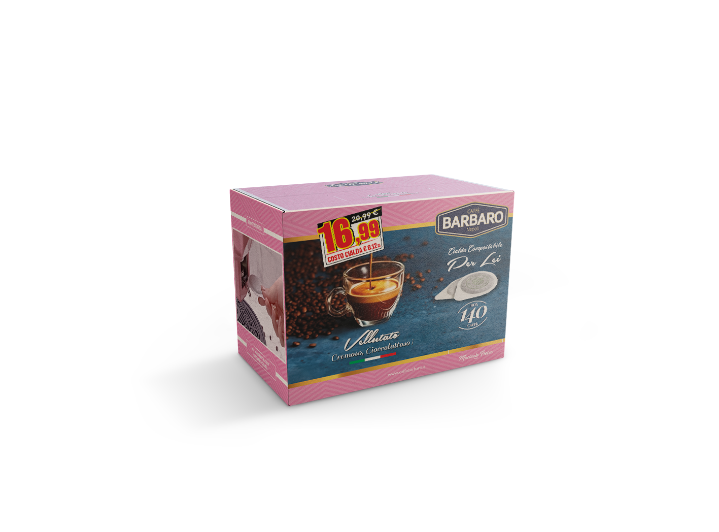 Caffè Barbaro ROSA VELLUTATO 140 Cialde