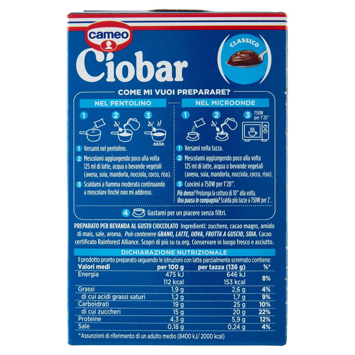 Cameo Ciobar classico 5x25gr.