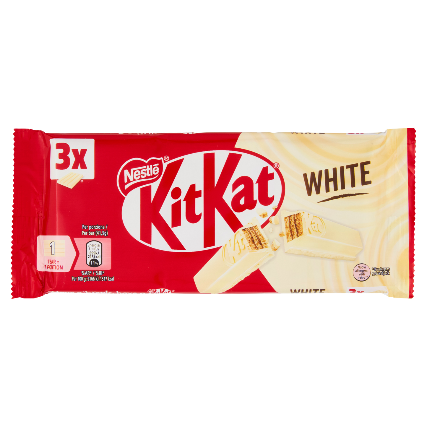 KITKAT White Wafer con copertura Bianca 3 Snack da 41,5g