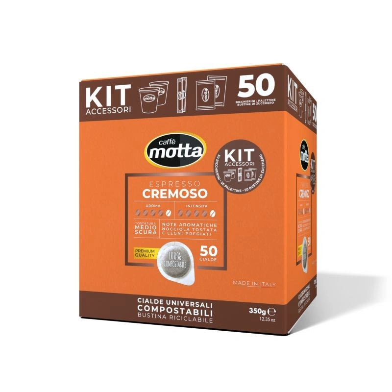 Caffè Motta ESPRESSO CREMOSO 50 cialde + Kit Accessori