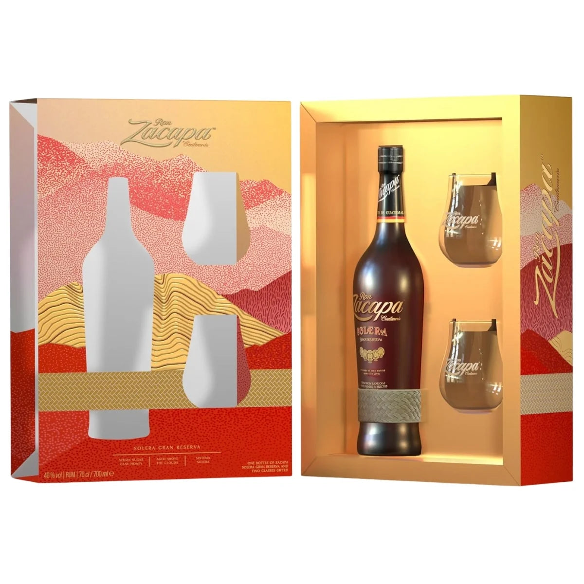 Rum Zacapa Solera Gran Reserva cl.70 + 2 Bicchieri Zacapa