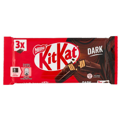 KITKAT Dark Wafer ricoperto di Cioccolato Fondente 3 Snack da 41,5g