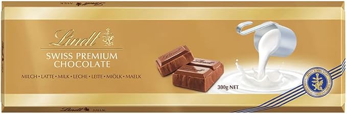 Lindt Tavoletta Gold, Tavoletta di Cioccolato al Latte, maxi formato 300g
