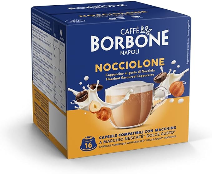 Caffè Borbone Bevanda Solubile Al Gusto NOCCIOLONE DG 16 Capsule