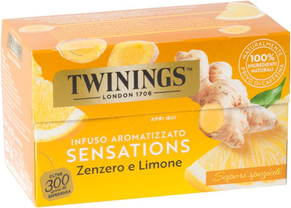 Twinings Infuso aromatizzato Zenzero e Limone 20 Bustine