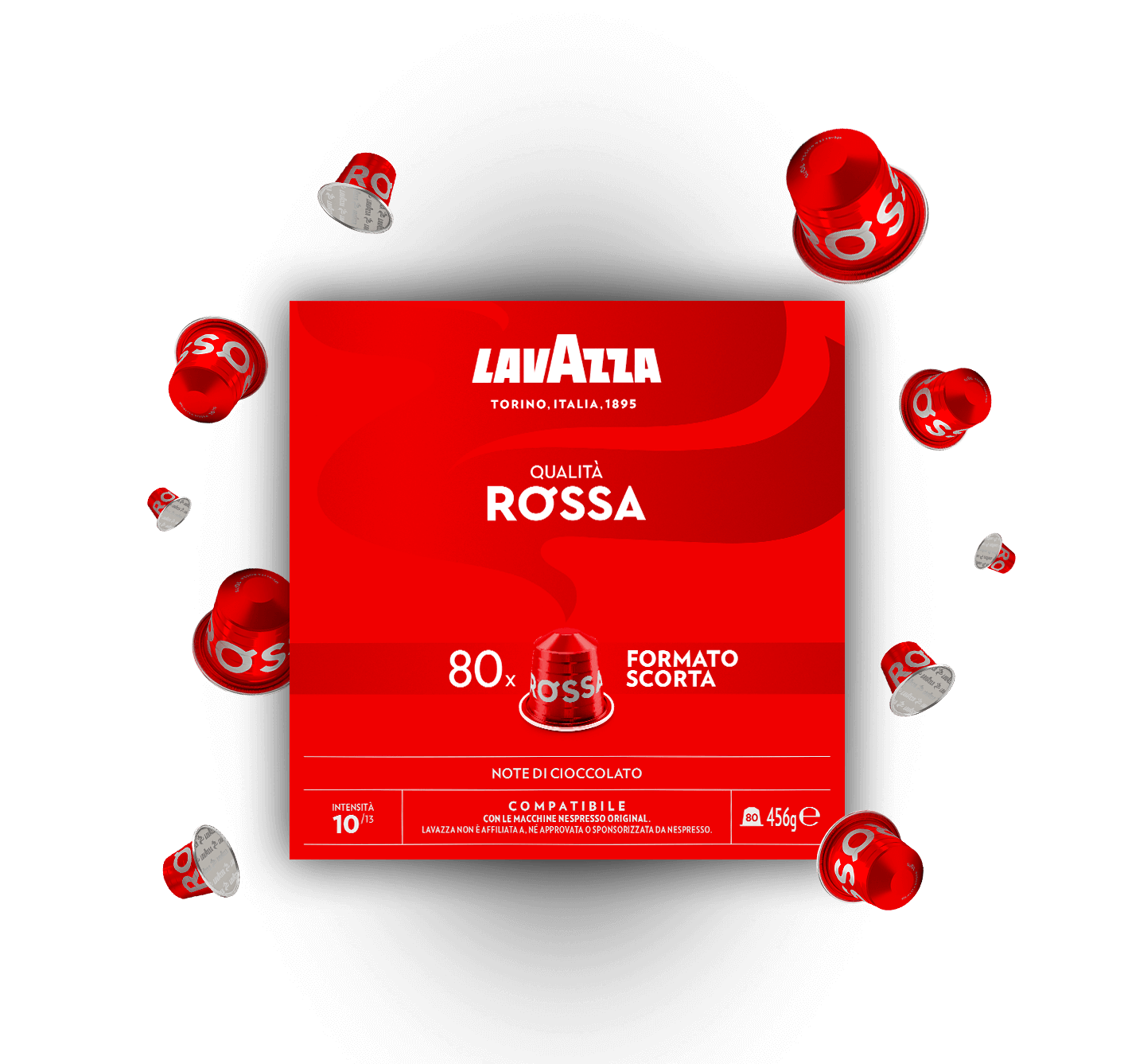 Lavazza Nespresso Alluminio QUALITÀ ROSSA 80 Capsule
