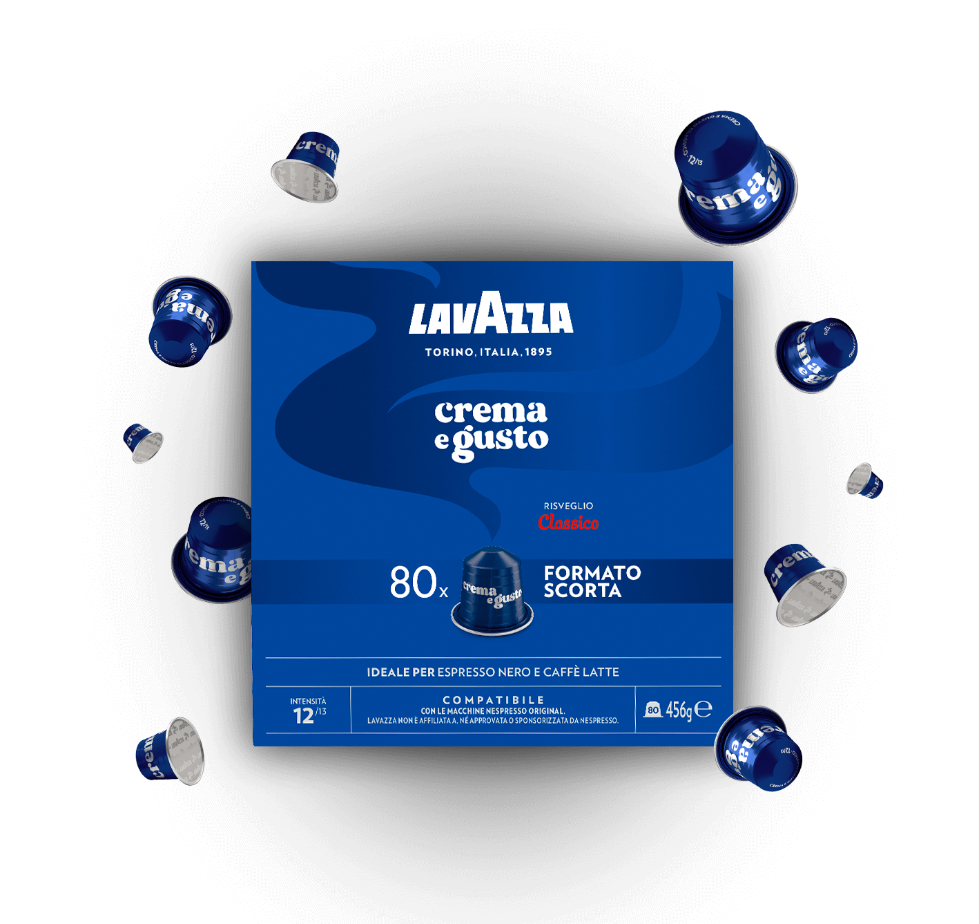 Lavazza Nespresso Alluminio Crema E Gusto CLASSICO 80 Capsule