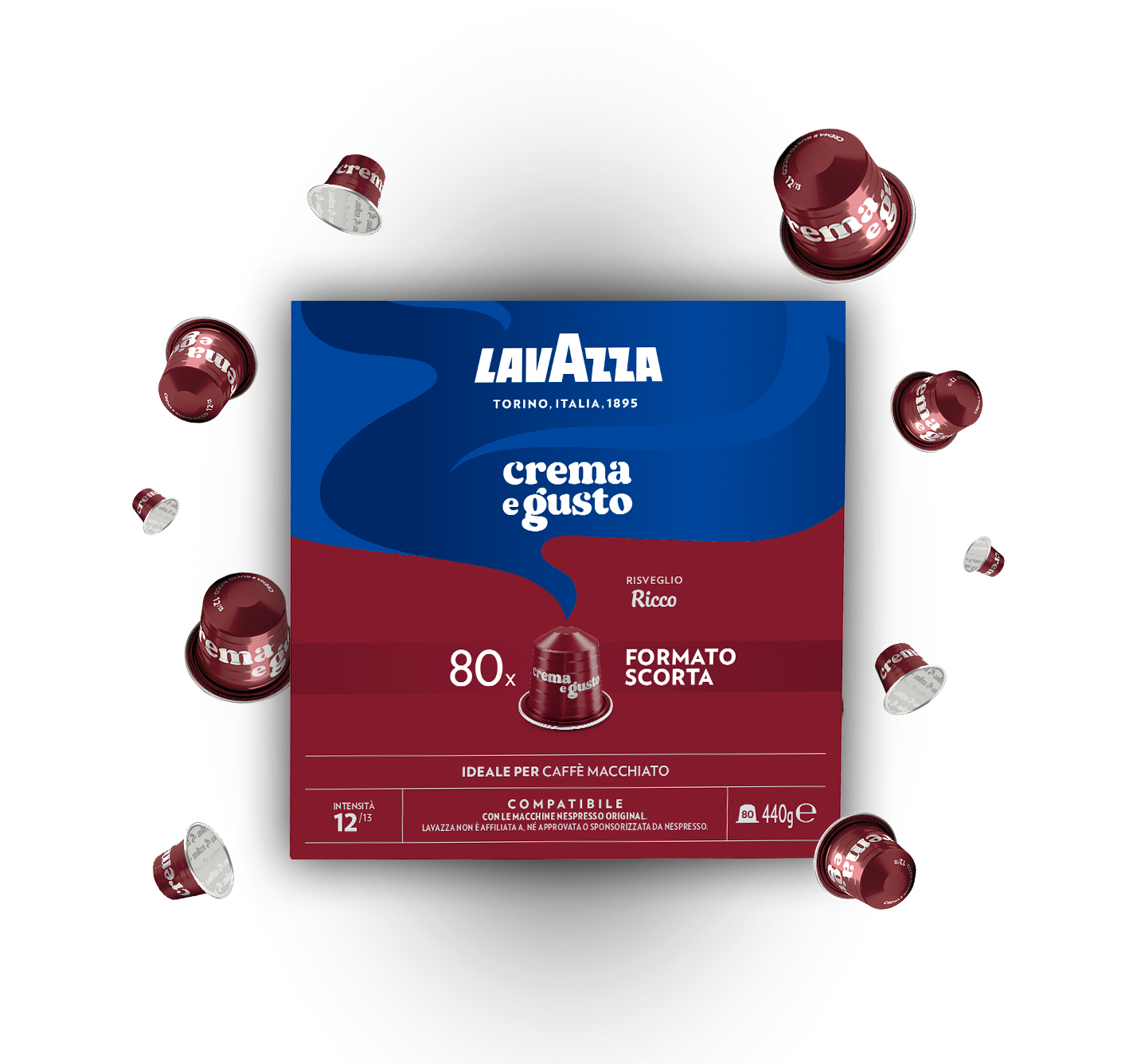 Lavazza Nespresso Alluminio Crema E Gusto RICCO 80 Capsule