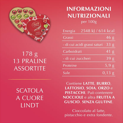 Lindt Lindor scatola cuore assortita 178 g