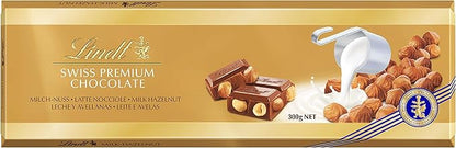 Lindt Tavoletta Gold Latte Nocciole Tavoletta di Cioccolato, Maxi Formato 300g