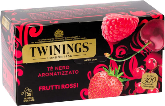 Twinings Tè nero aromatizzato Frutti Rossi 25 Bustine
