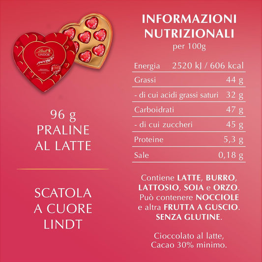Lindt Lindor Cuori al Cioccolato al Latte 96g