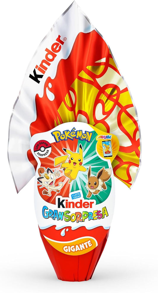Kinder GranSorpresa Gigante Pokemon 320 gr Uovo di Pasqua