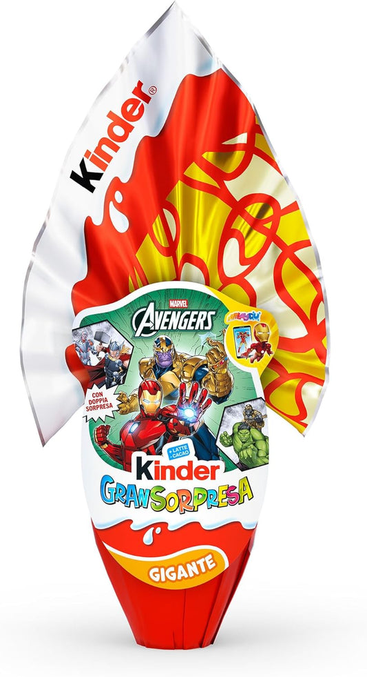 Kinder GranSorpresa Gigante Avengers 320 gr Uovo di Pasqua