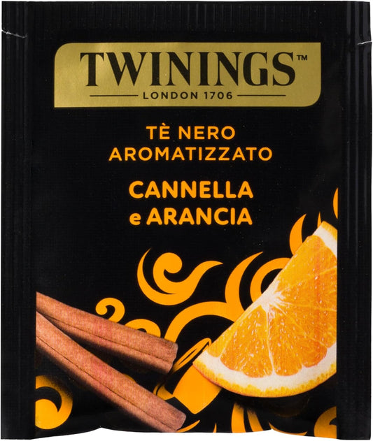 Twinings Tè nero aromatizzato Cannella e Arancia 25 Bustine