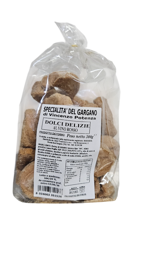 Dolci Delizie al Vino Rosso 300 Gr.