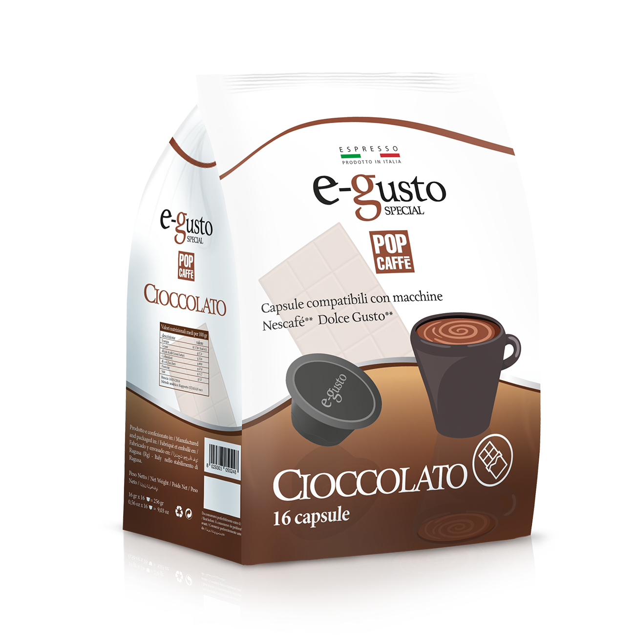 Pop Caffè E-Gusto CIOCCOLATA 16 Capsule