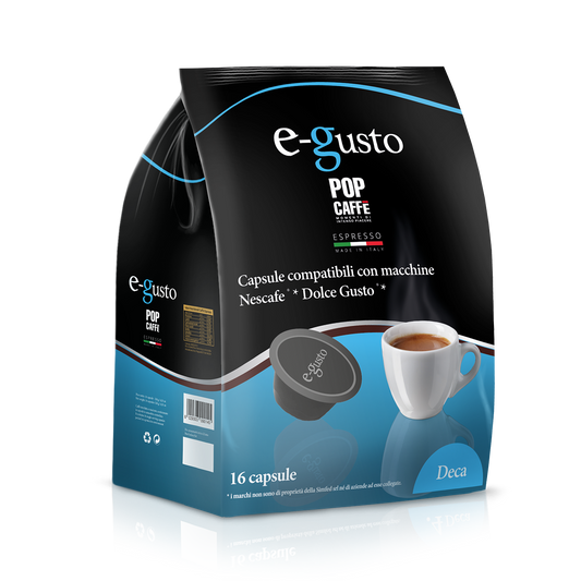 Pop Caffè E-Gusto DOLCE GUSTO Miscela DECA 16 Capsule