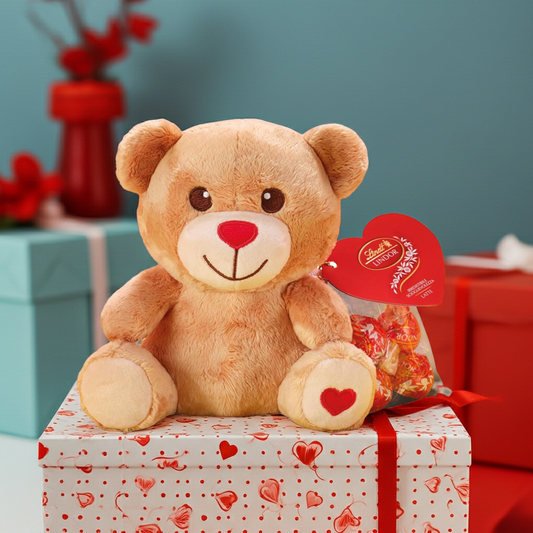 Lindt LINDOR Peluche Orso con Cioccolatini al Latte
