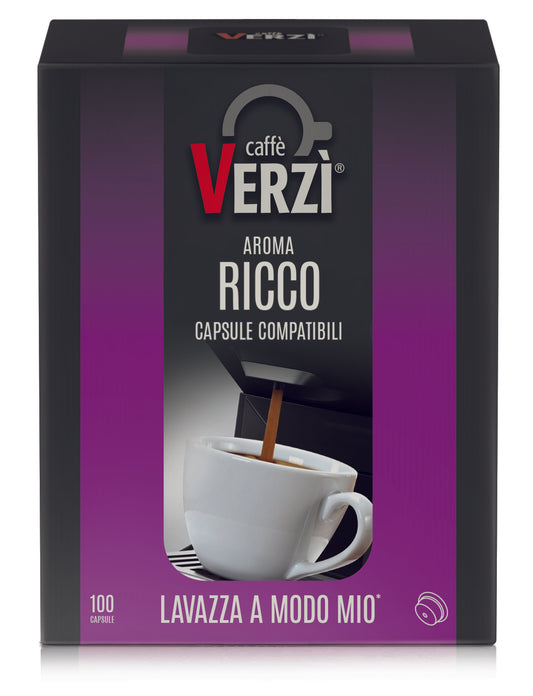 Verzì Caffè A Modo Mio Aroma RICCO 100 Capsule