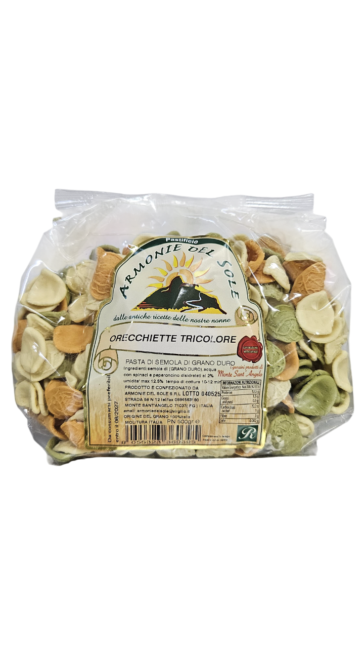 Orecchiette Tricolore 500 Gr.