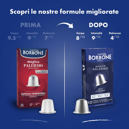 Caffè Borbone MAGICA PALERMO in alluminio 10 Capsule