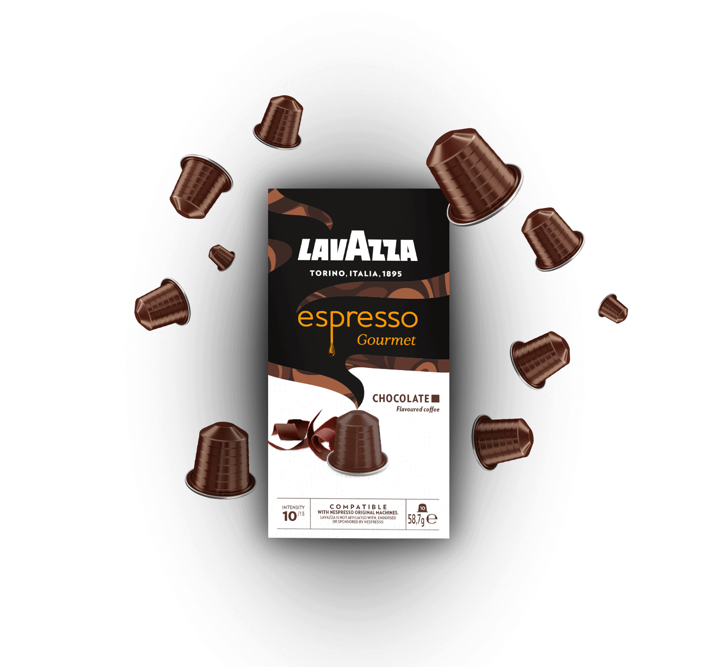 Lavazza Nespresso Alluminio Gourmet CHOCOLATE 10 Capsule