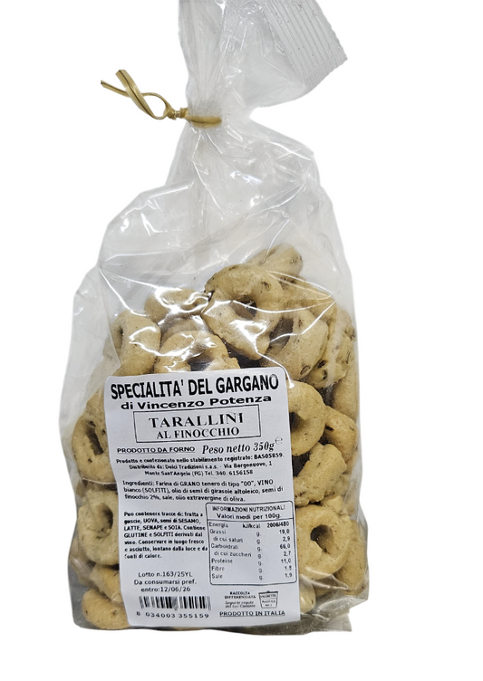 Tarallini al Finocchio 350 Gr.