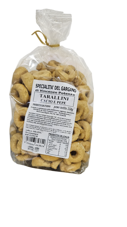 Tarallini al Cacio e Pepe 350 Gr.