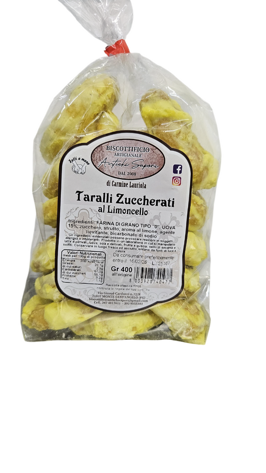 Taralli Zuccherati al Limoncello 400 Gr.