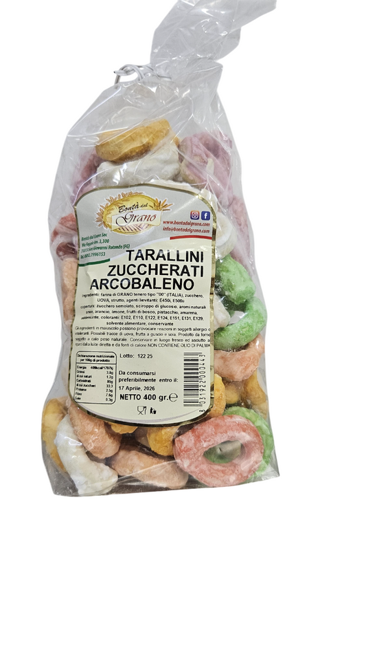 Tarallini Zuccherati Arcobaleno 400 Gr.