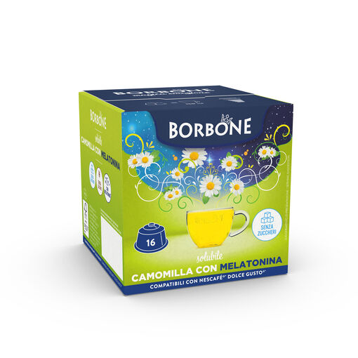 Caffè Borbone Bevanda Solubile Al Gusto CAMOMILLA E MELATONINA 16 Capsule