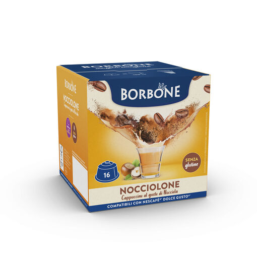 Caffè Borbone Bevanda Solubile Al Gusto NOCCIOLONE 16 Capsule