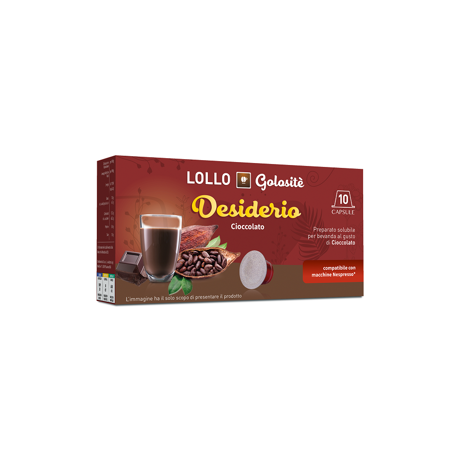Lollo Golositè Nespresso DESIDERIO (Cioccolato) 10 Capsule