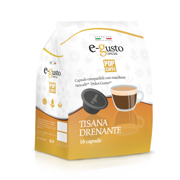 Pop Caffè E-Gusto TISANA DRENANTE 16 Capsule
