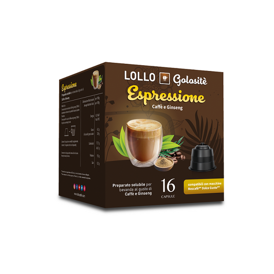Lollo Golositè Dolce Gusto ESPRESSIONE (Caffè e Ginseng) 16 Capsule